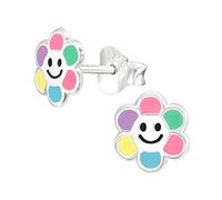 The Rose & Silver Company Women Girls 925 Sterling Silver Flower Face Stud Earrings