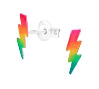 The Rose & Silver Company Women Girls 925 Sterling Silver Lightning Bolt Stud Earrings