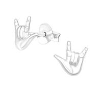 The Rose & Silver Company Women Girls 925 Sterling Silver Peace Sign Stud Earrings