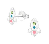 The Rose & Silver Company Women Girls 925 Sterling Silver Space Rocket Stud Earrings
