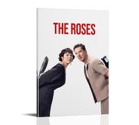 The Roses Comedy Drama Cold Realism Magical Black Humor Movie Poster Wall Art Canvas Aesthetic Cover Poster Vintage Music And Movies Decorative Painting for Living Room Bed Room 16x24inch(40x60cm) Fra