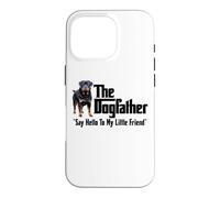 The Rottweiler Dogfather Black Lettering Case for iPhone 16 Pro