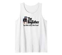 The Rottweiler Dogfather Black Lettering Tank Top