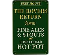 The Rovers Return Coro Tionstreet Serving Fine Aluminum Signs Funny Tin Sign Metal Art Poster Gift Home Cafe Bar Metal Tin Sign 8X12 Inch