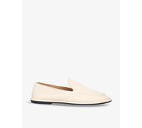The Row Womens The Row Canal Slip-On Leather Loafers Bone Eur 38.5 / 5.5 UK Women