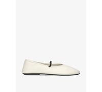 The Row Womens The Row Elastic-Strap Leather Ballet Flats Bone Eur 39 / 6 UK Women