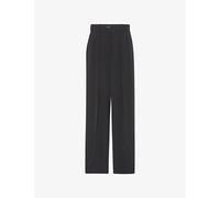 The Row Womens The Row Igor Pleat Straight-Leg Woven Trousers Black 6