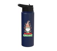The Rowing Gnome Christmas Rowing Rower Stainless Steel Insulated Water Bottle