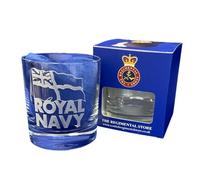 The Royal Navy Whisky & Spirits Glass Tumbler - 10oz (300ML) Capacity with Engraved White Ensign.