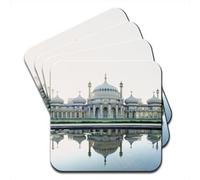 The Royal Pavilion in Brighton Reflected in Water Set of 4 Coasters