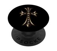The Royal Star Pave Gold Cross PopSockets Adhesive PopGrip
