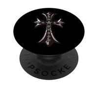 The Royal Star Pave Silver Cross PopSockets Adhesive PopGrip
