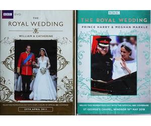 THE ROYAL WEDDING 1-2 COLLECTION / 1. WILLIAM & CATHERINE / 2. PRINCE HARRY & MEGHAN MARKLE = ULTIMATE 2x DVD UK SET
