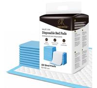 The Royce Disposable Incontinence Bed Pads 60x90cm - 100 of Pack - Ultra Absorbent 1500ml Capacity - 5 Layer Kylie Sheets with Adhesive Tabs - Waterproof Bed Protectors for Adults, Kids, Babies & Pets
