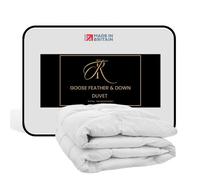 The Royce® Goose Feathers Down Duvet 10.5 Tog Year Round Comfort - Hotel Collection King Size Duvet - Hypoallergenic and Machine Washable - RDS CERTIFIED UK-Made - Breathable (Double)