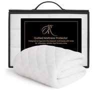The Royce Microfibre Quilted Mattress Protector - Extra Deep 30cm Fitted Skirt - Machine Washable - Mattress Topper cover - King Size Mattress Protector - Hollowfiber Filling