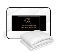 The Royce Quilted Waterproof Mattress Protector - Mattress Cover with Extra Deep 30CM Fitted Skirt Anti Allergy - Hypoallergenic - Waterproof Double Mattress Protector - Mattress topper Cover