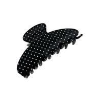 The RPZL Premium Acetate Big Hair Accessory | Oversized Claw Clip for Thick and Thin Hair | Stylish Hair Jaw Clip for Women and Girls (BLACK POLKA DOT)