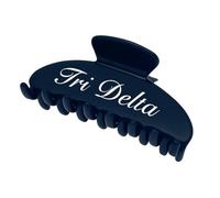 The RPZL Premium Acetate Big Hair Accessory | Oversized Claw Clip for Thick and Thin Hair | Stylish Hair Jaw Clip for Women | Girls and Sorority (Tri Delta - Navy Blue)