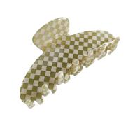 The RPZL Premium Acetate Big Hair Accessory | Oversized Claw Clip for Thick and Thin Hair | Stylish Hair Jaw Clip for Women and Girls (Olive Checkered)
