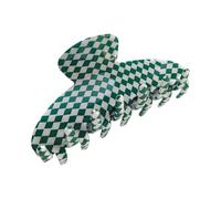 The RPZL Premium Acetate Big Hair Accessory | Oversized Claw Clip for Thick and Thin Hair | Stylish Hair Jaw Clip for Women and Girls (Emerald Checkered)