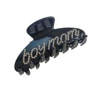 The RPZL Premium Acetate Big Hair Accessory | Oversized Claw Clip for Thick and Thin Hair | Stylish Hair Jaw Clip for Women and Girls (Boy Mom Black)