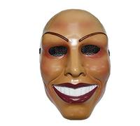 The Rubber Plantation TM 619219292160 The Purge Mask Smiling Female Halloween Costume Woman Fancy Dress, Unisex-Adult, One Size