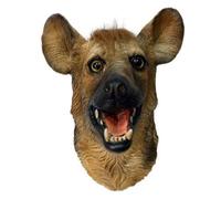 The Rubber Plantation TM 619219293228 Hyena Mask Wild Animal Dog Overhead Latex Zoo Fancy Dress, Unisex-Adult, One Size, Brown