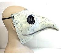 The Rubber Plantation TM 619219296397 The Plague Doctor Mask Costume White Latex Halloween Steampunk Bird Beak Victorian Gothic Medic by Coopers Fancy Dress, Unisex-Adult, One Size