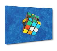 The Rubik Cube Painting Modern Art Canvas Wall Art Print Ready to Hang, Framed Picture for Living Room Bedroom Home Office Décor, 24x16 Inch (60x40 cm)