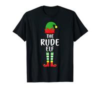 The Rude Elf Family Matching Group Funny Christmas Pajama T-Shirt