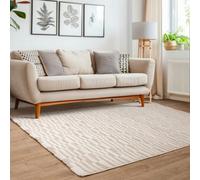 The Rug Edit Axel Luxe Geo Ivory Living Room Rug 80X140Cm