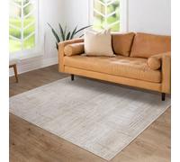 The Rug Edit Axel Scandi Grid Ivory Living Room Rug 200X275Cm