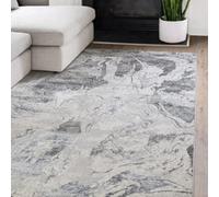 The Rug Edit Ritz Abstract Metallic Charcoal Living Room Rug 80X140Cm