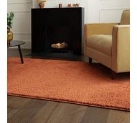 The Rug Edit Super Snug Washable Rust Area Rug - 140X200Cm
