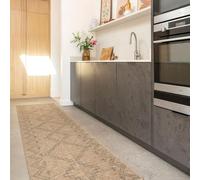 The Rug House Machine Washable Jute Like Cotton Berber Inspired Pattern Light Biege Textured Neutral Nature Inspired Livingroom Kitchen Hallway Rugs 80cm x 300cm (2ft 7" x 9ft 10")