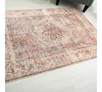 The Rug Shop UK Abstract Beige Traditional Easy to clean Machine Made Area Rug | Size: 200 cm x 290 cm The Rug Shop UK Beige 200 cm x 290 cm