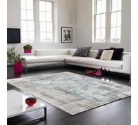 The Rug Shop UK Blue Handmade Abstract Viscose Luxurious Easy To Clean Area Rug | Size: 160 cm x 230 cm The Rug Shop UK Blue 160 cm x 230 cm