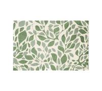 The Rug Shop UK Enchanted Leaves Machine Washable AntiSlip Floor Mat in Green | Size: Medium The Rug Shop UK Green Medium