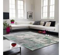 The Rug Shop UK Green Handmade Abstract Viscose Luxurious Easy To Clean Green Area Rug | Size: 120 cm x 170 cm The Rug Shop UK Green 120 cm x 170 cm