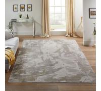 The Rug Shop UK Grey Modern Abstract Easy to Clean Ivory Area Rug | Size: 240 cm x 320 cm The Rug Shop UK Grey 240 cm x 320 cm