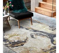 The Rug Shop UK Modern Abstract Area Polyester Polypropylene Easy to clean Rug in Light Grey | Size: 120 cm x 170 cm The Rug Shop UK Light Grey 120 cm x 170 cm