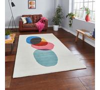 The Rug Shop UK Multi Wool Modern Abstract Luxurious Easy to Clean Area Rug | Size: 150 cm x 230 cm The Rug Shop UK Multicolor 150 cm x 230 cm