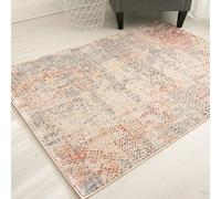 The Rug Shop UK Traditional Beige Abstract Polypropylene Easy To Clean Rug | Size: 200 cm x 290 cm The Rug Shop UK Beige 200 cm x 290 cm