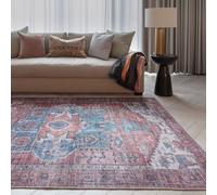 The Rug Shop UK Traditional Persian Easy To Clean Stain-Resistant Area Rug in Coral | Size: 200 cm x 290 cm The Rug Shop UK Coral 200 cm x 290 cm