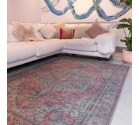 The Rug Shop UK Traditional Persian Easy To Clean Stain-Resistant Area Rug in Light Red | Size: 120 cm x 170 cm The Rug Shop UK Light Red 120 cm x 170 cm