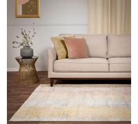 The Rug Shop UK Yellow Handmade Modern Abstract Viscose Easy To Clean Area Rug | Size: 160 cm x 230 cm The Rug Shop UK Yellow 160 cm x 230 cm