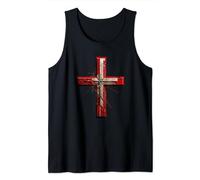 The Rugged Cross of Salvation of Jesus God Trinity Tank Top