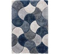 Origins 3D Scallop Navy 80X150, Blue