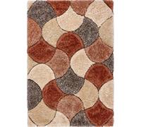 Origins 3D Scallop Ox Red Terracotta 120X170, Orange